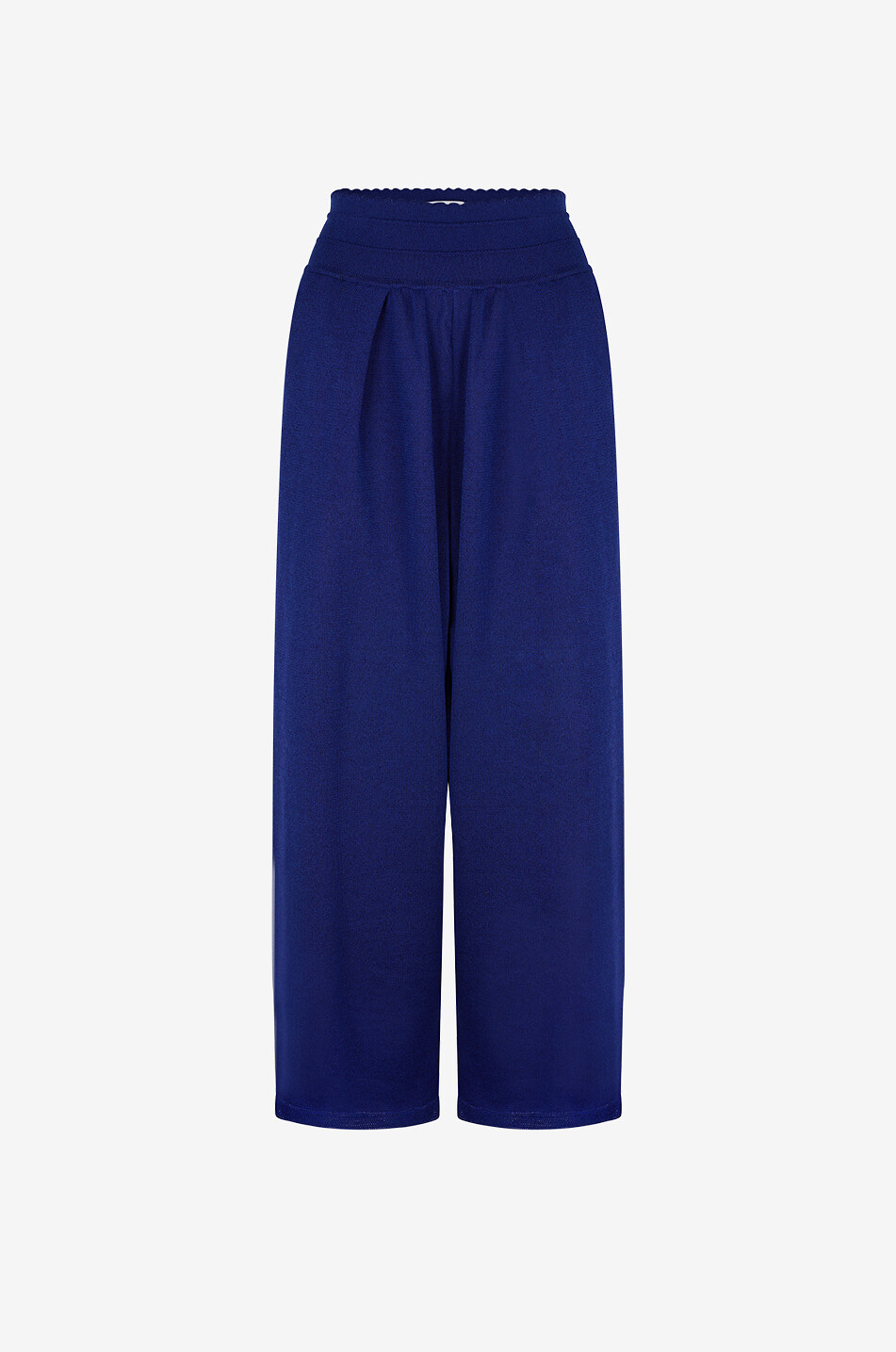 MOLLI Pantalon large à taille élastiquée en maille Ciao Femme BLEU FONCE 1
