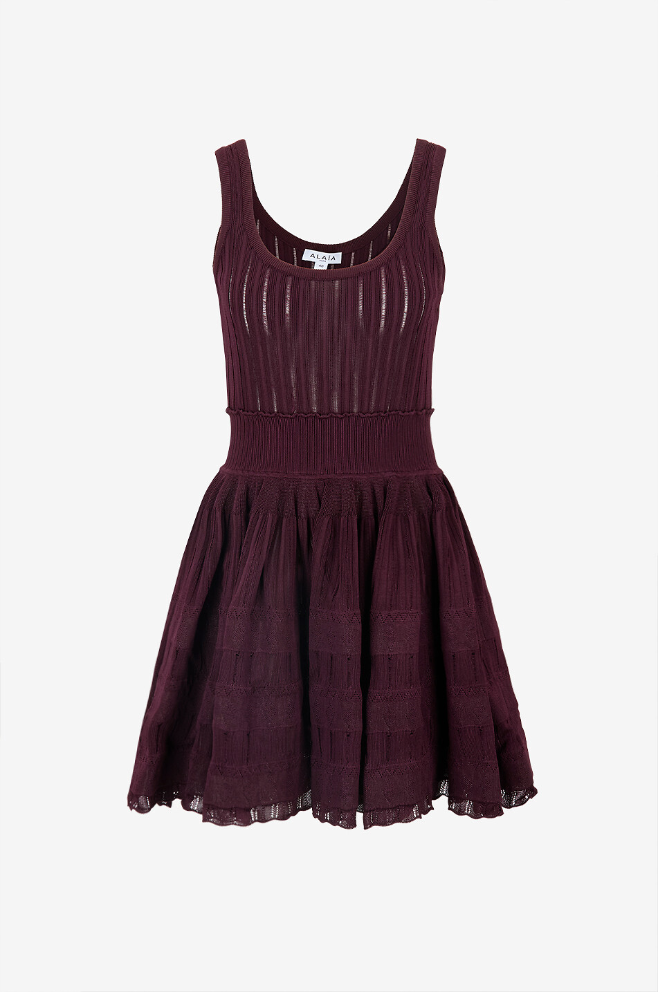 Crinoline flared short knit dress