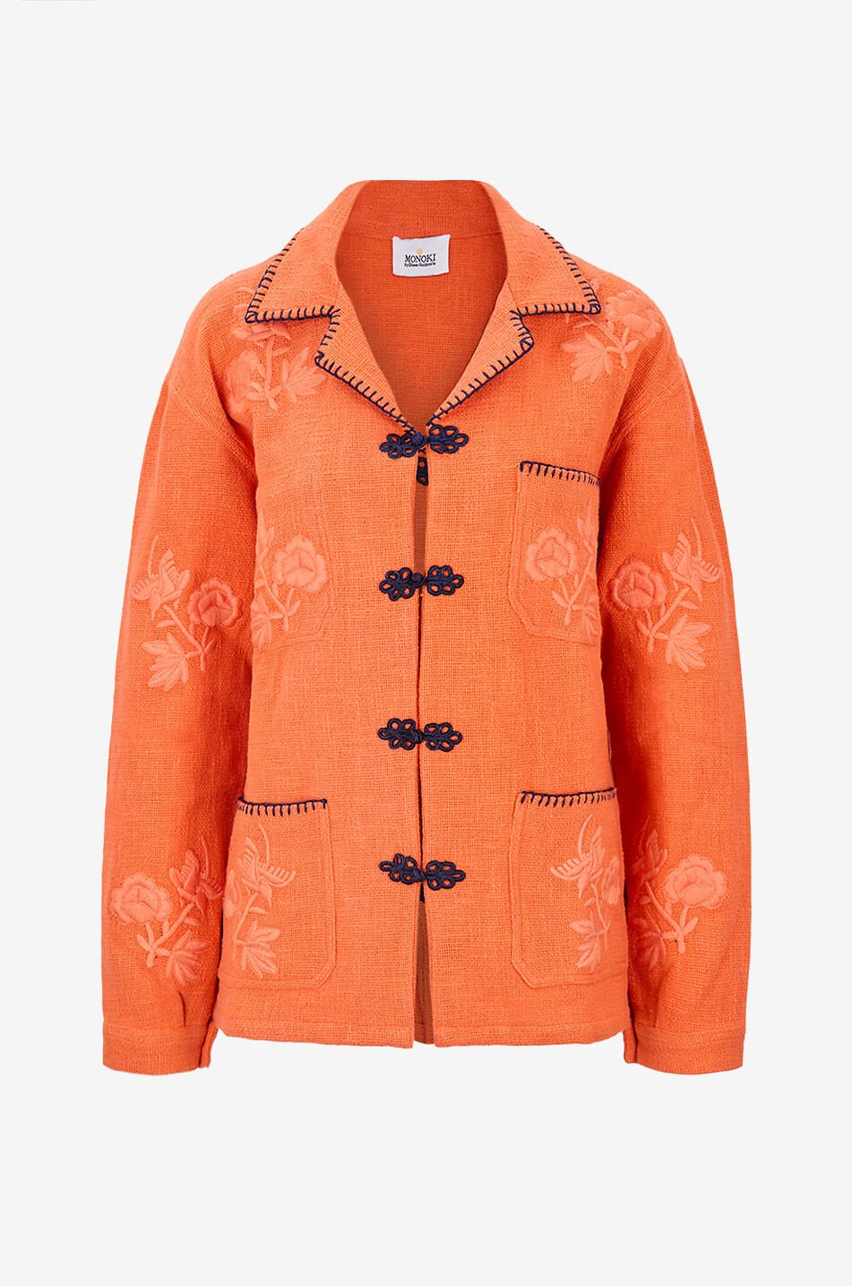 MONOKI Sixties Jacket embroidered cotton lightweight jacket Women ORANGE 1