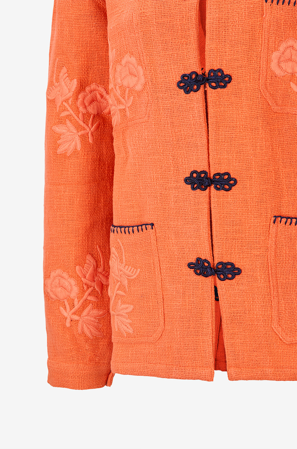 MONOKI Sixties Jacket embroidered cotton lightweight jacket Women ORANGE 3