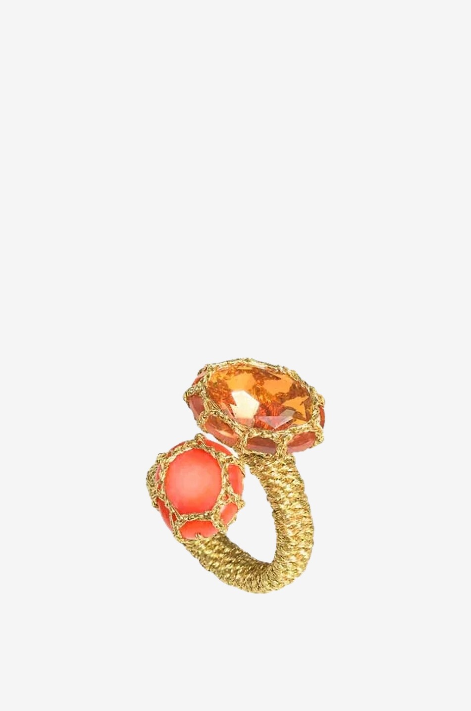Bague ouverte ornée de pierres fines Cancun