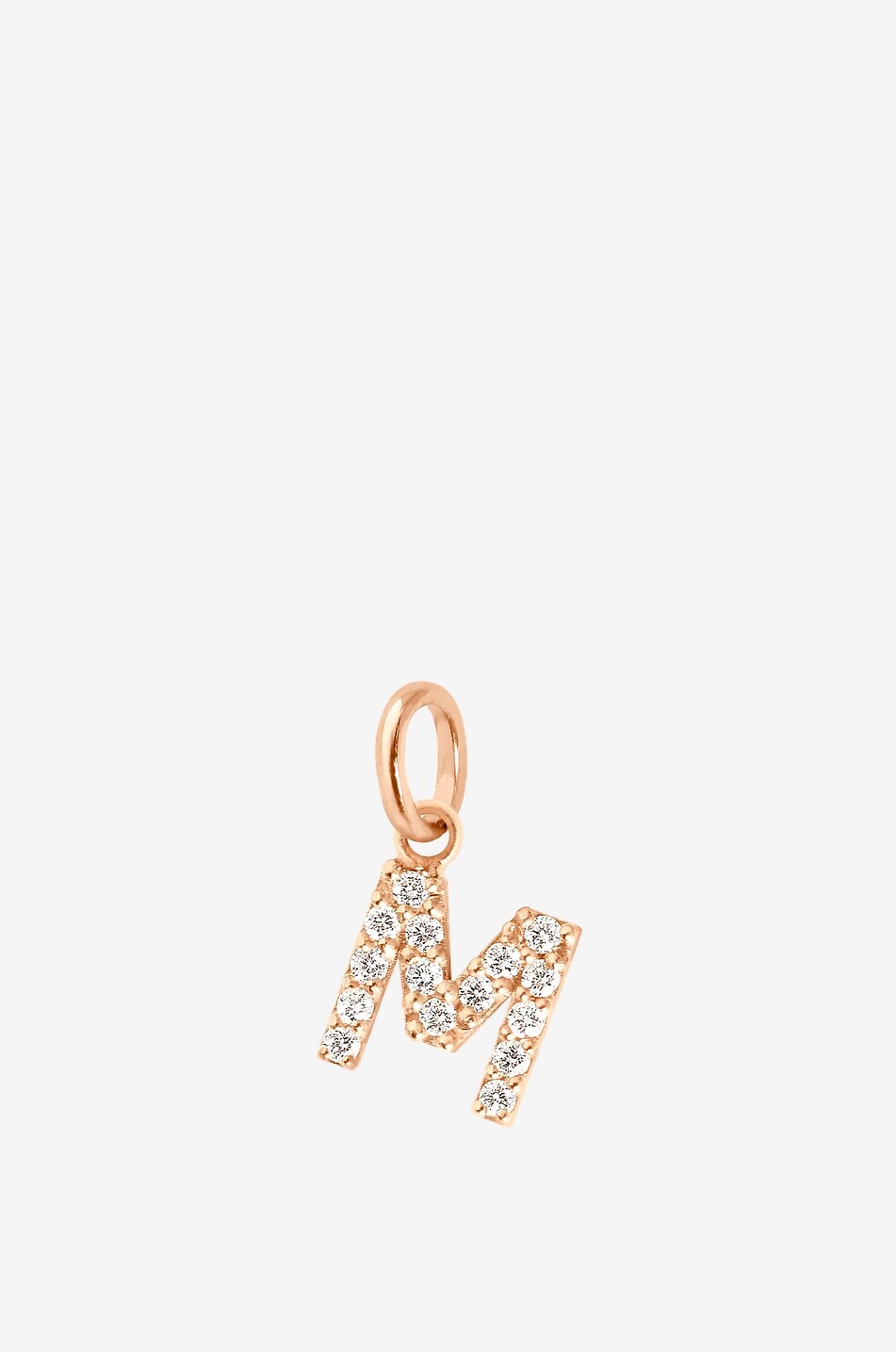 Anhänger aus Roségold und Diamanten Lucky Letter M