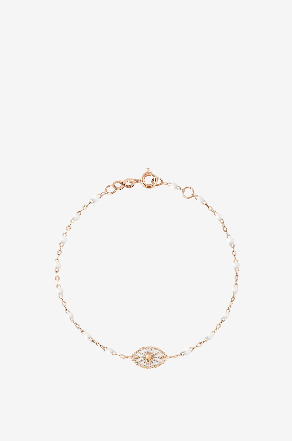 GIGI CLOZEAU Karma Blanc pink gold and resin bracelet - 17cm Women WHITE 1