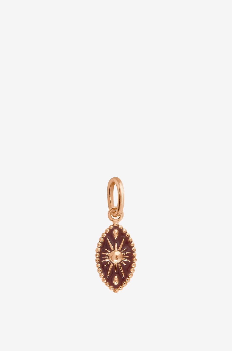 GIGI CLOZEAU Karma Moka enamelled pink gold pendant Women BROWN 1