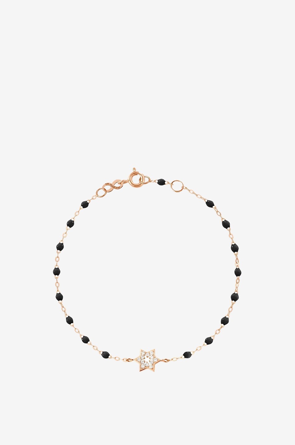 Étoile de David Noir pink gold and diamond bracelet - 17cm