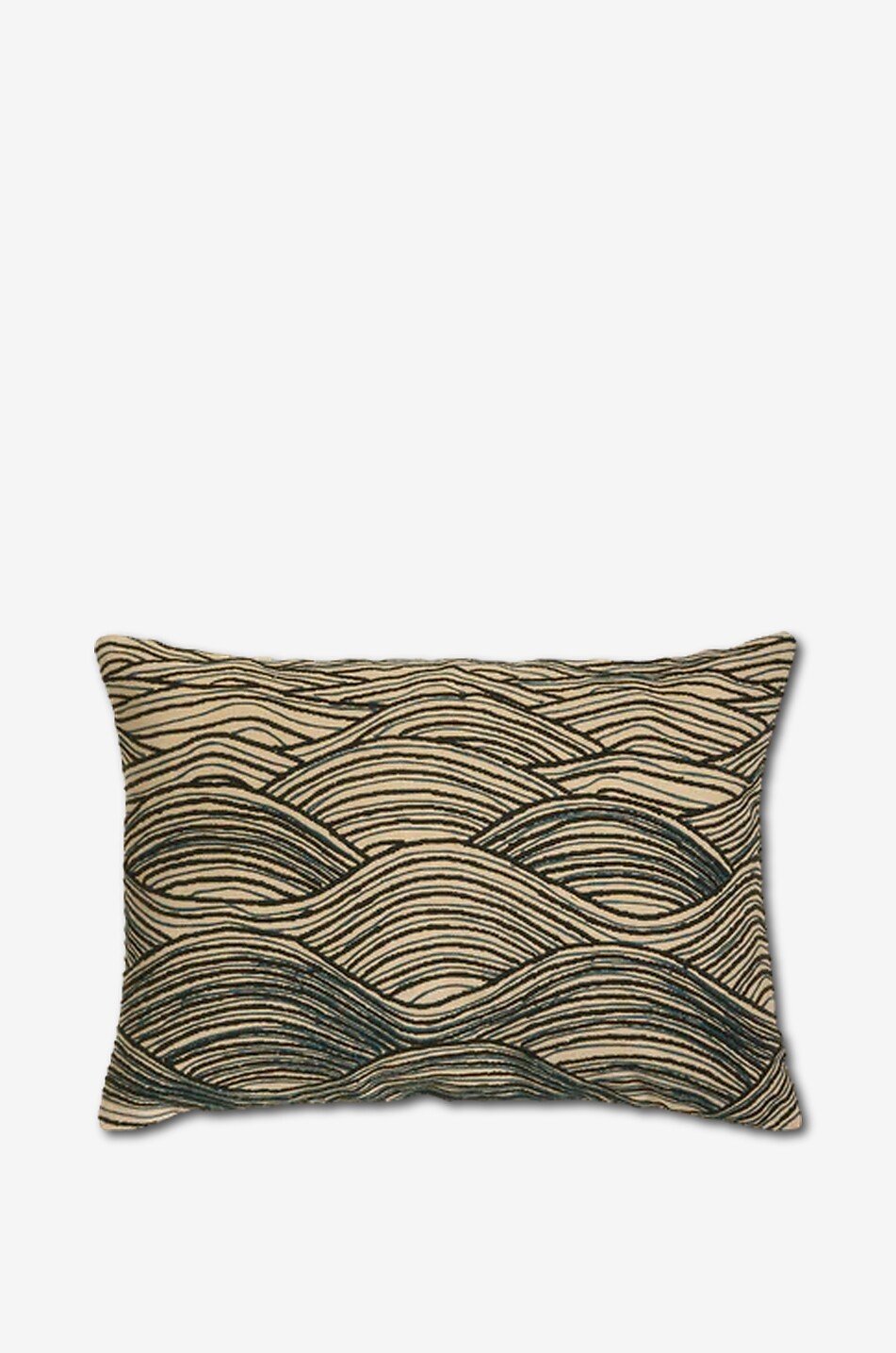 Coussin rectangulaire en coton et laine Houle