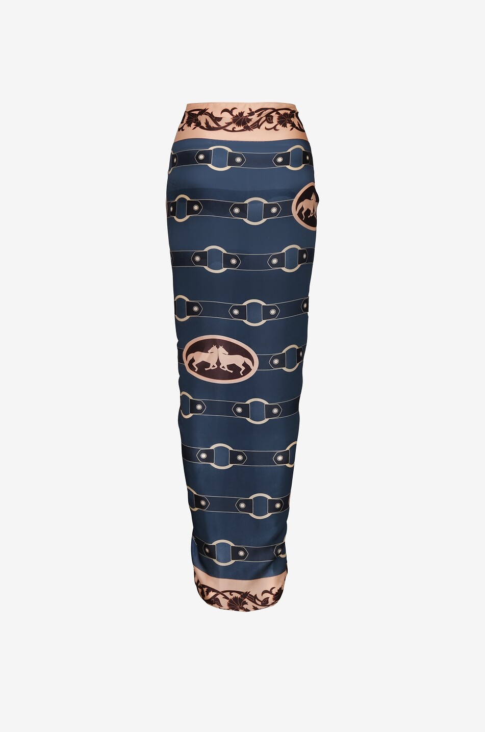 JUAN DE DIOS De La Falaise printed cotton and silk sarong Women BLUE 2