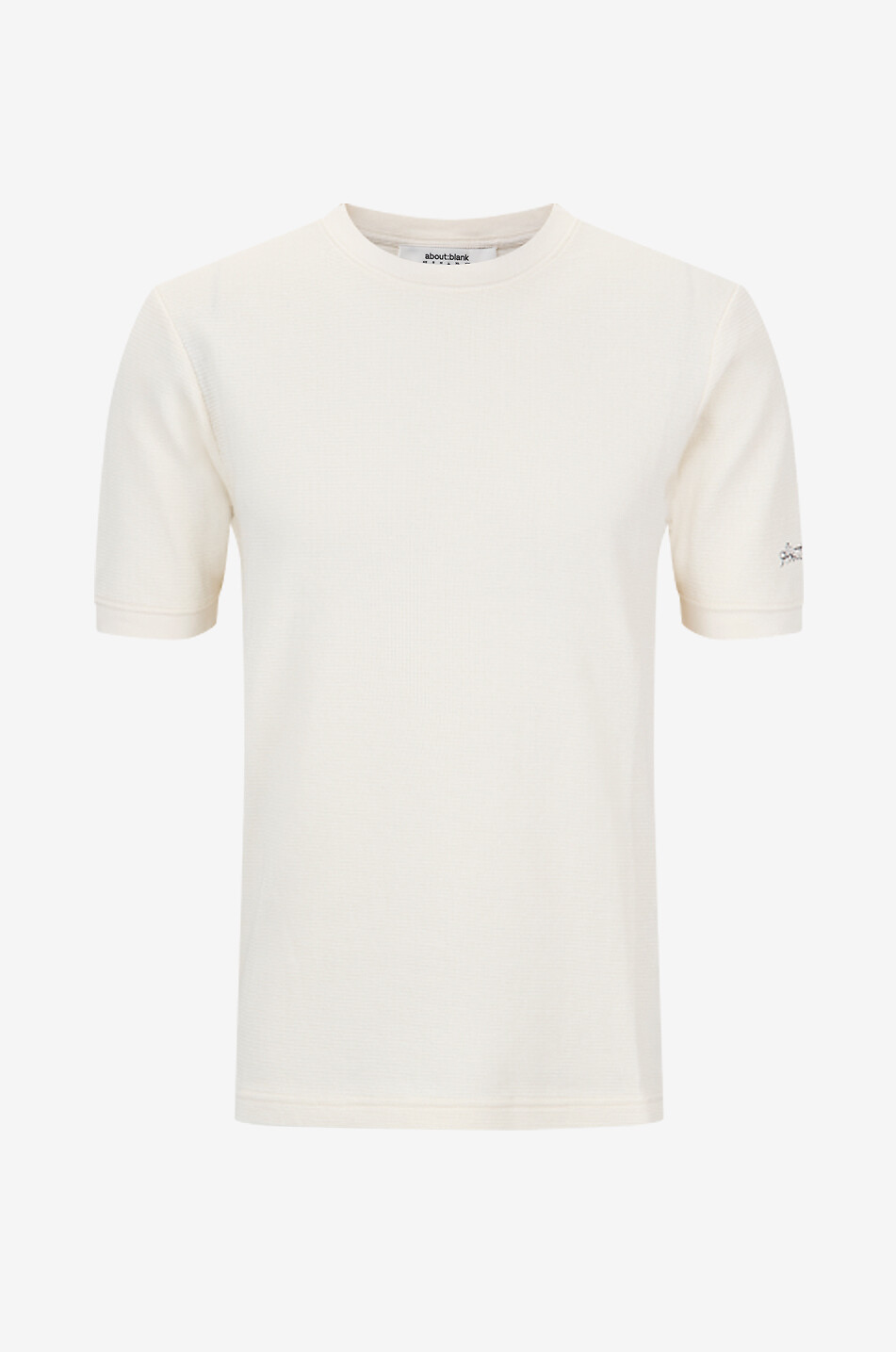 ABOUT:BLANK Fitted short-sleeved cotton jersey T-shirt Men WHITE 1