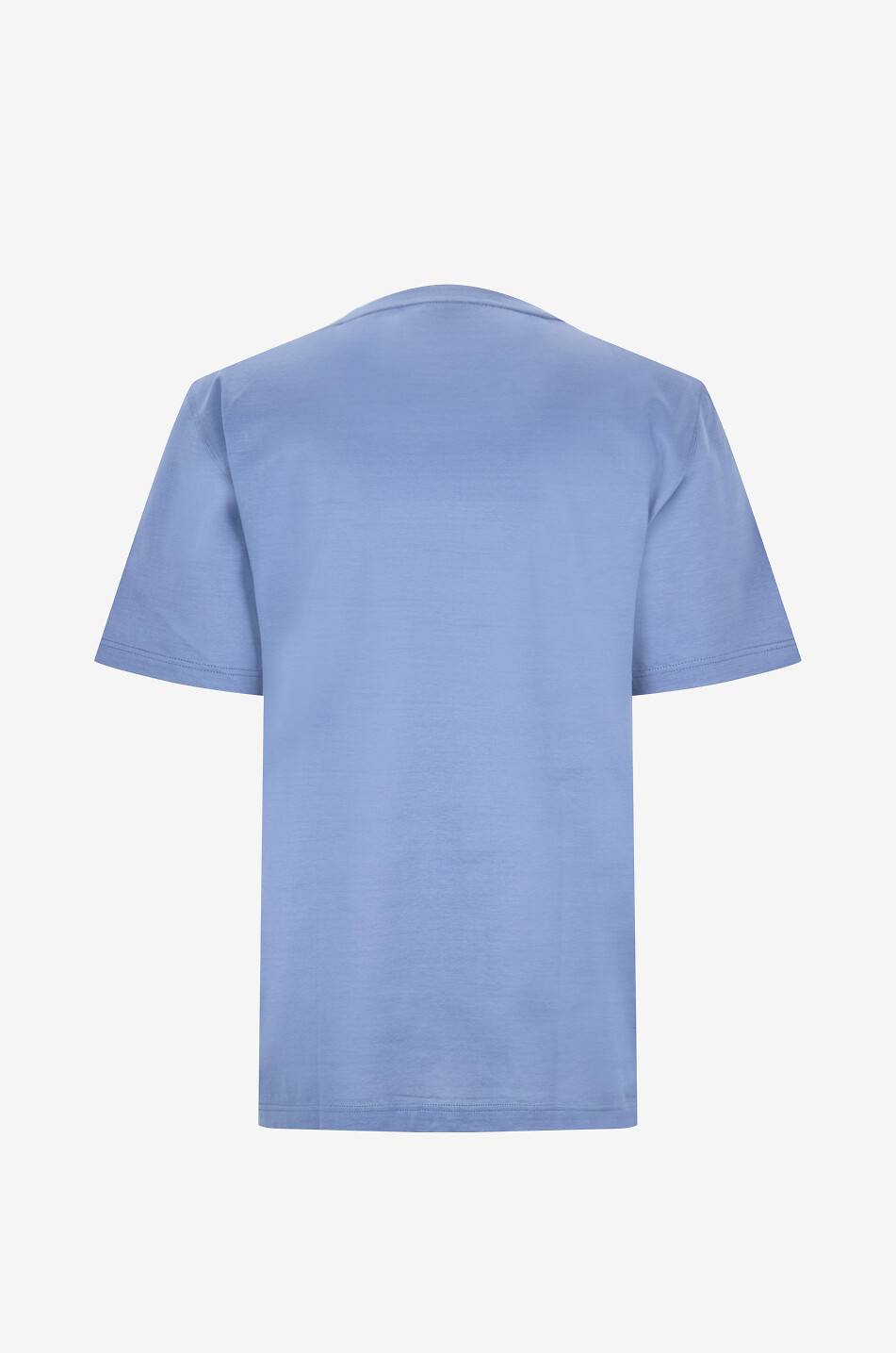 GRAN SASSO Short-sleeved round-neck cotton jersey T-shirt Men MEDIUM BLUE 2