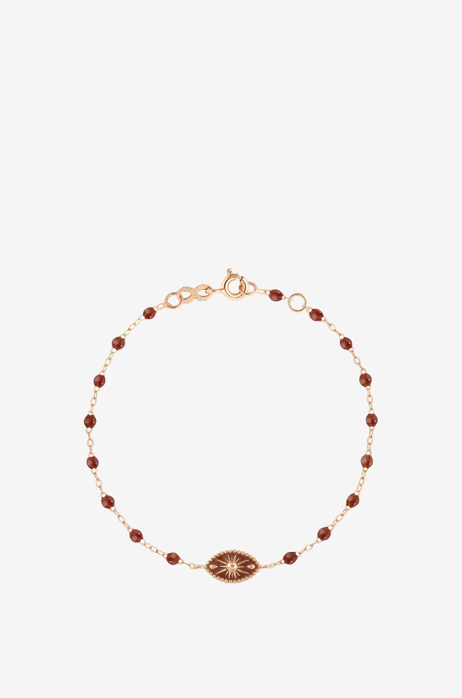 GIGI CLOZEAU Karma Moka pink gold and resin bracelet - 17cm Women BROWN 1
