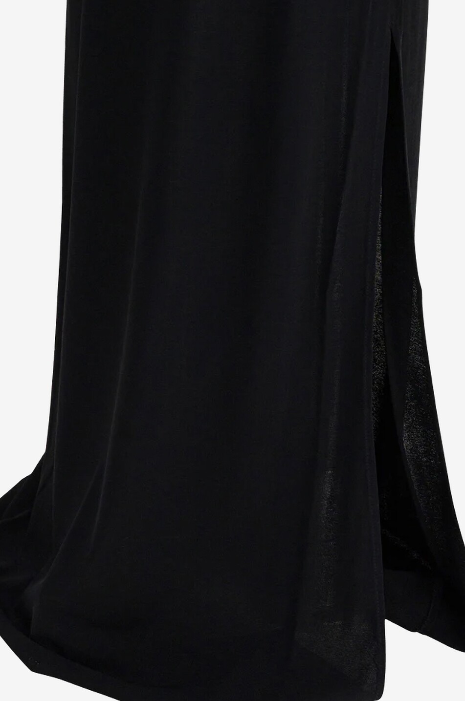ALAÏA Langes figurbetontes Kleid mit Stehkragen aus Viskose Damen SCHWARZ 3