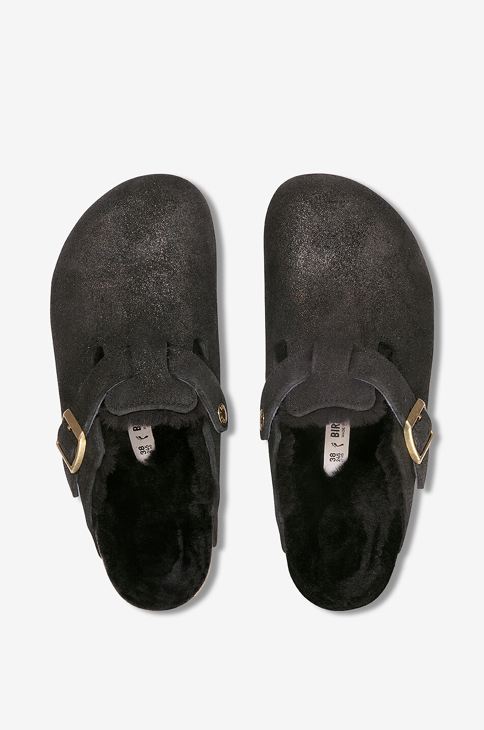 BIRKENSTOCK Boston suede mules Women BLACK 3