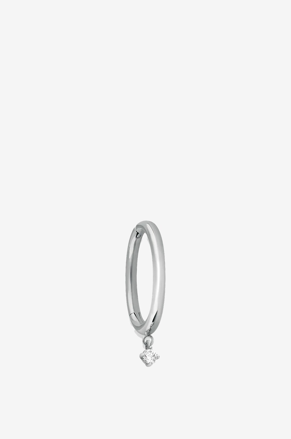 Stardust 1 white gold and diamond hoop earring
