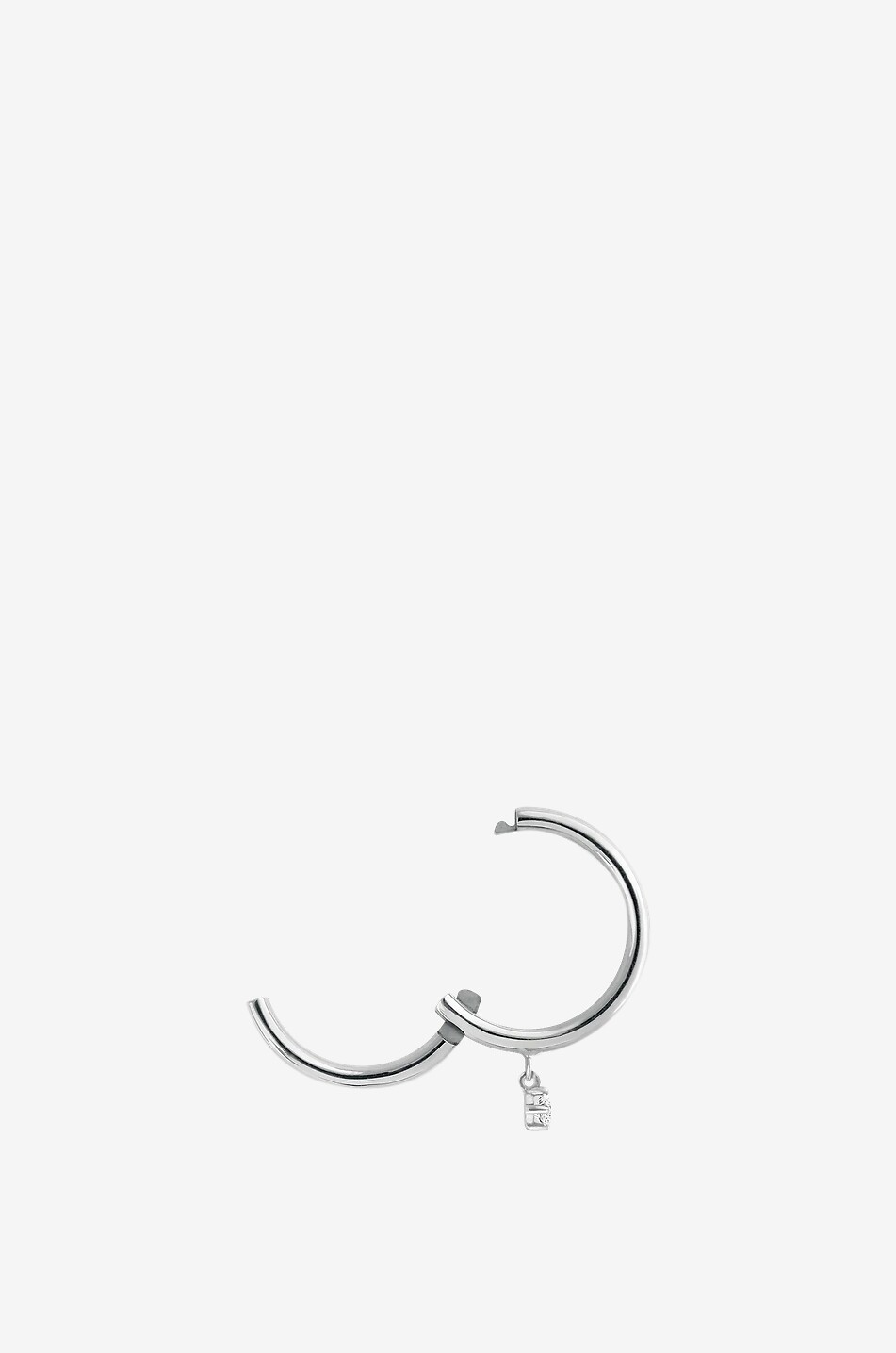 VANRYCKE Stardust 1 white gold and diamond hoop earring Women SILVER 2