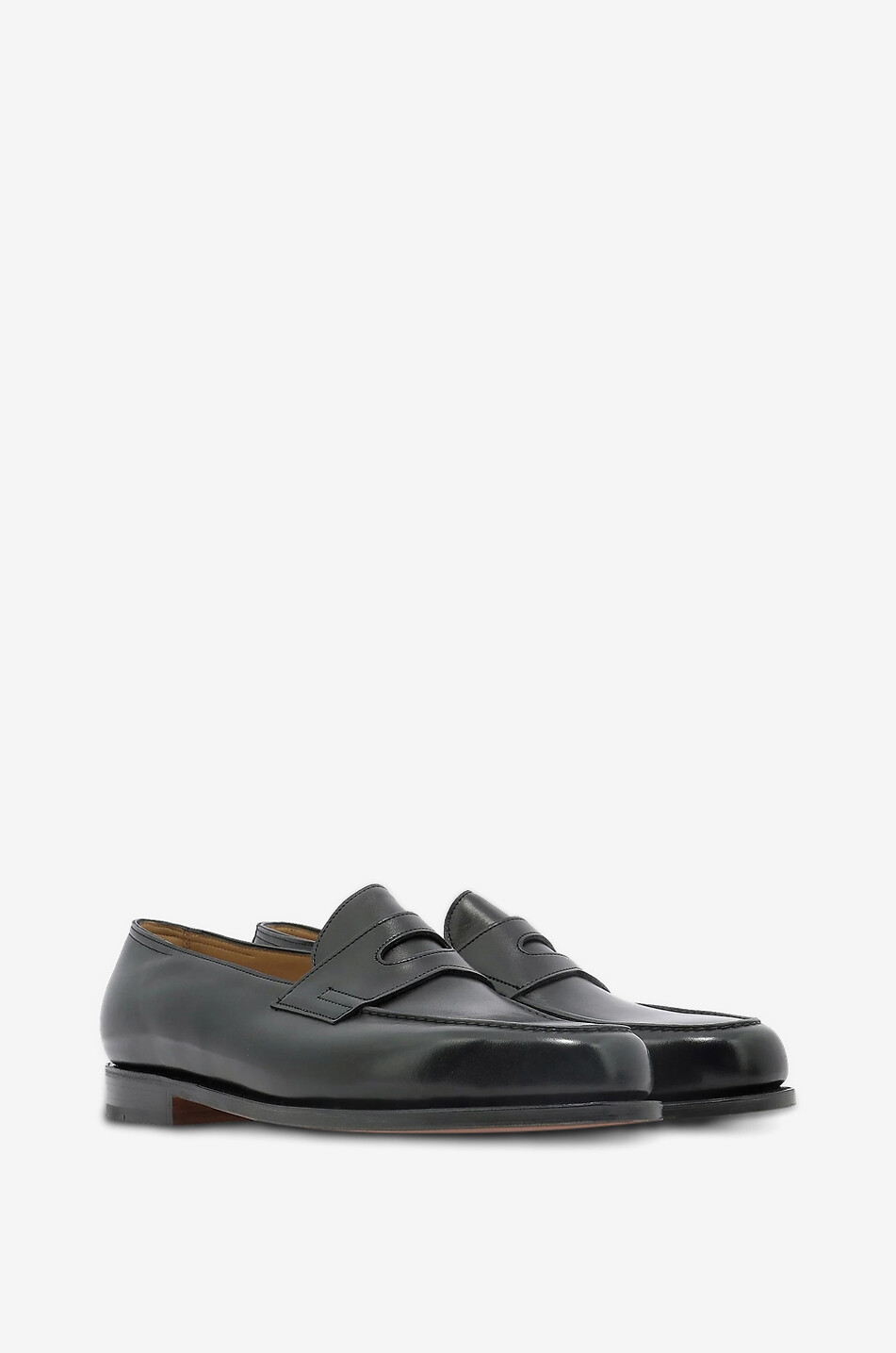 JOHN LOBB Lopez glossy leather loafers Men BLACK 2