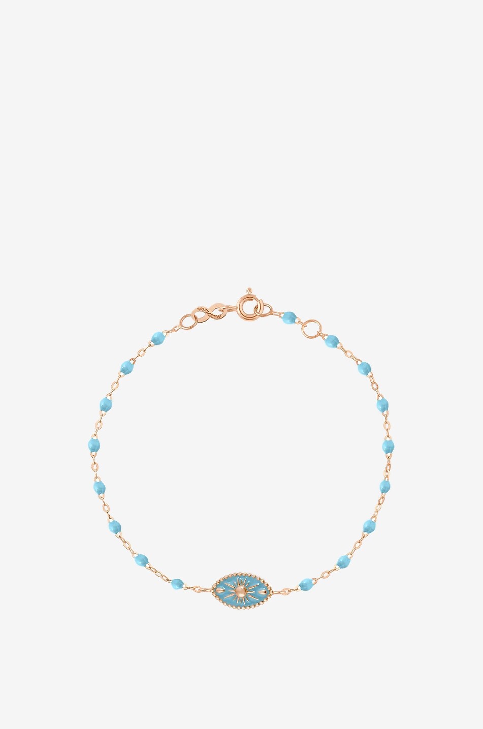GIGI CLOZEAU Armband aus Roségold und Harz Karma Turquoise - 17cm Damen HELLBLAU 1