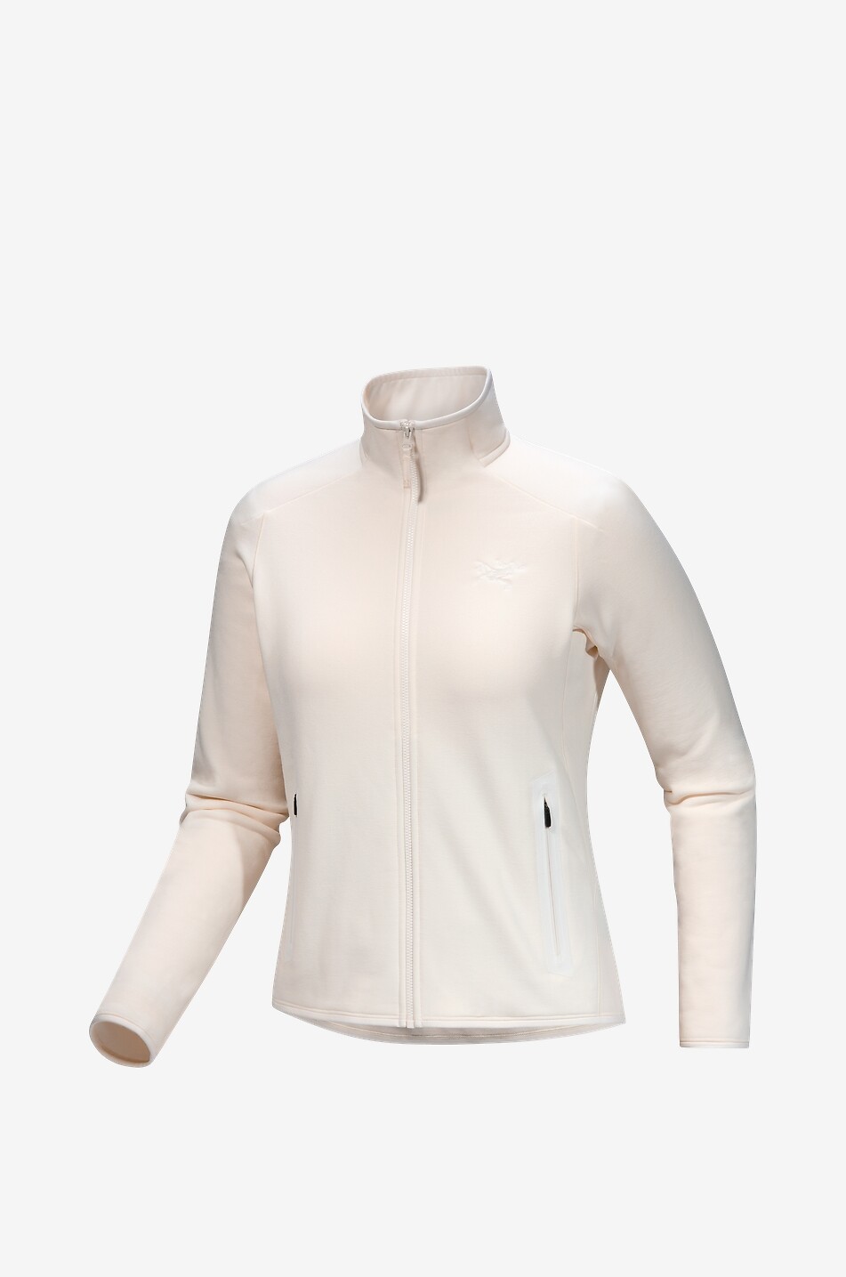 Kyanite fitted fleece high-neck lightweight jacket