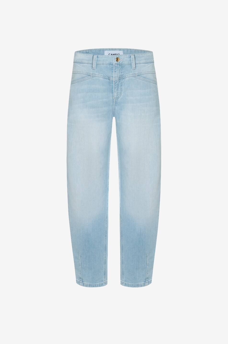 CAMBIO Elin light-washed cropped barrel leg jeans Women LIGHT BLUE 1