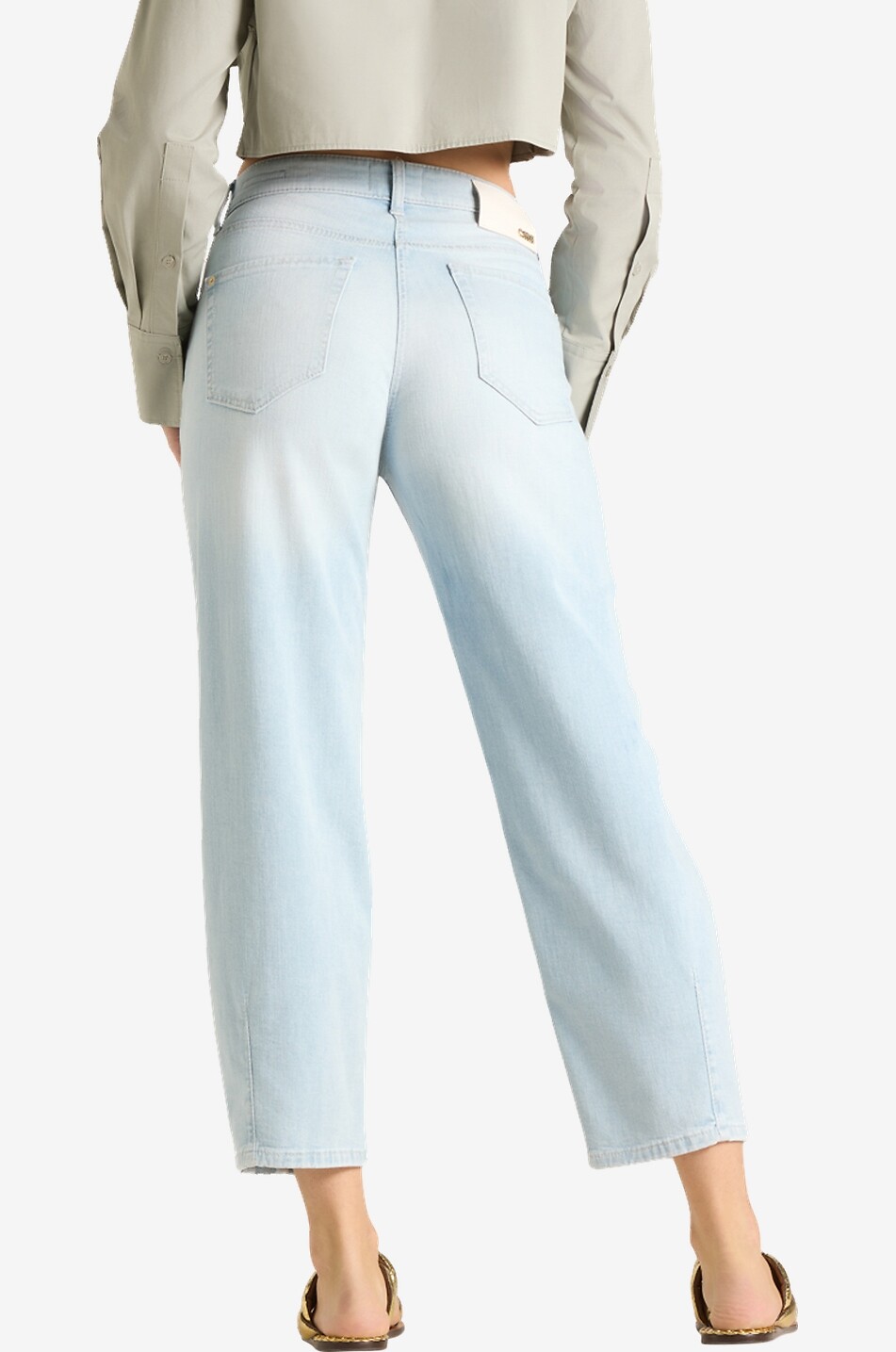 CAMBIO Elin light-washed cropped barrel leg jeans Women LIGHT BLUE 4