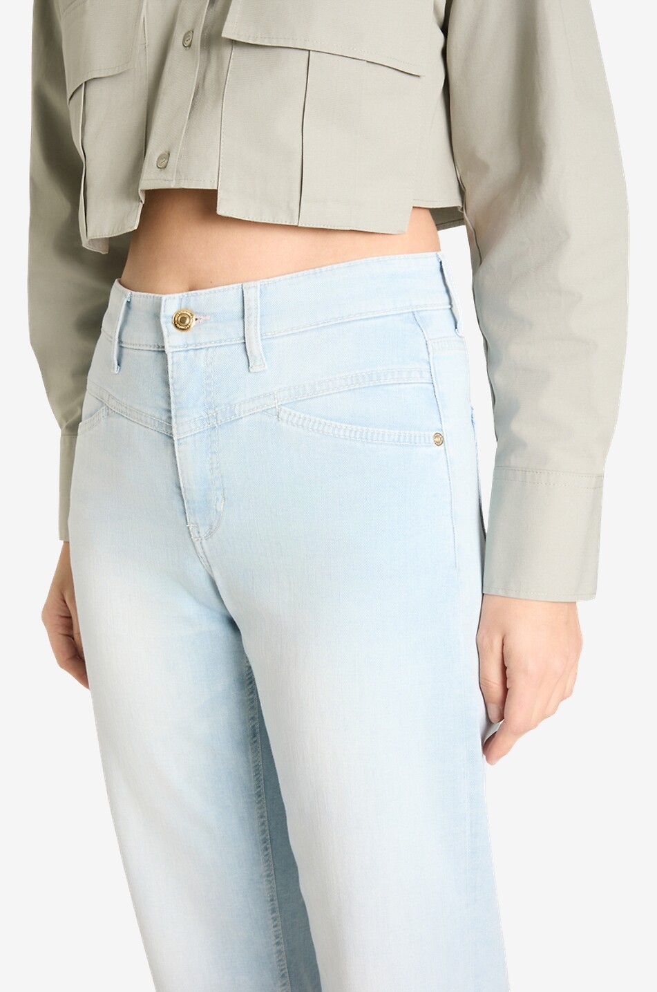CAMBIO Elin light-washed cropped barrel leg jeans Women LIGHT BLUE 5