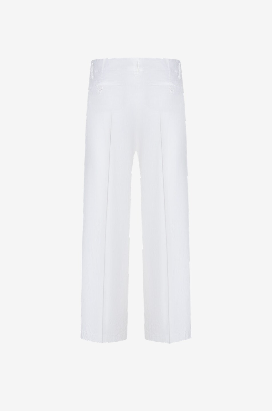 CAMBIO Addison Cropped linen and cotton pleated straight trousers Women WHITE 2
