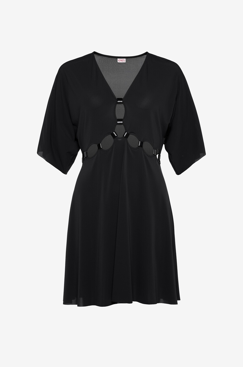 Connection V-neck flared short dress