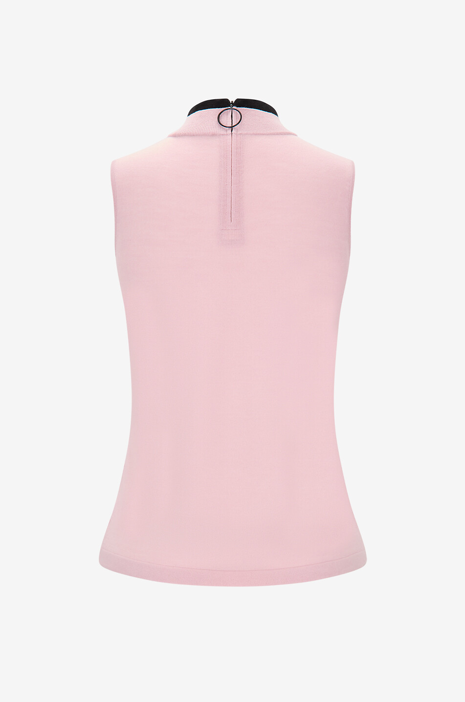 AKRIS PUNTO Pull sans manches à col montant en laine vierge Femme ROSE 2
