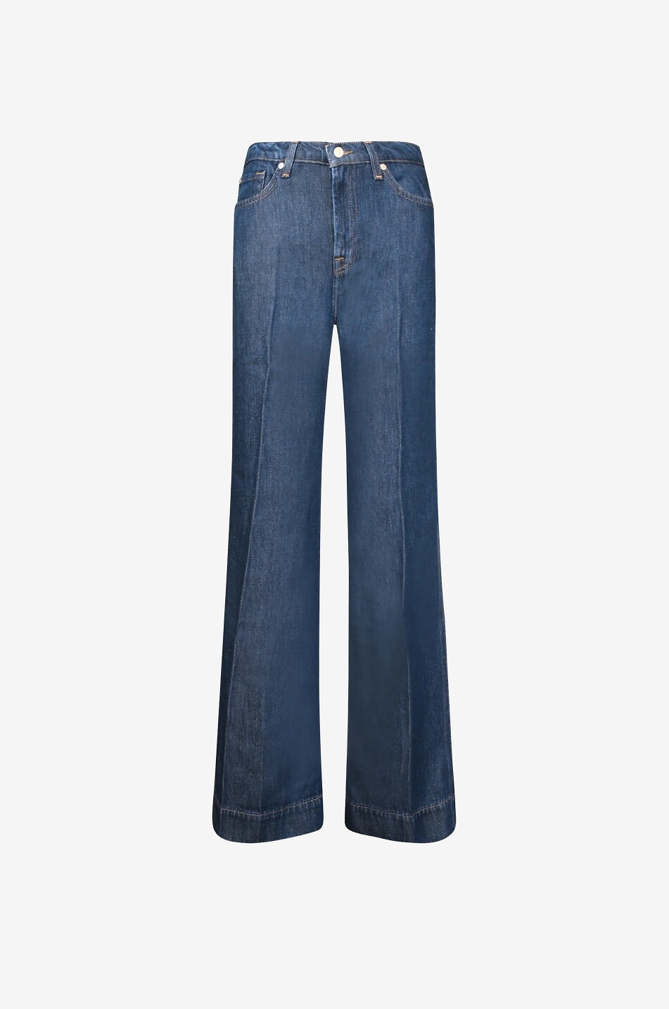 7 FOR ALL MANKIND Jean droit en denim Modern Dojo Femme BLEU FONCE 1