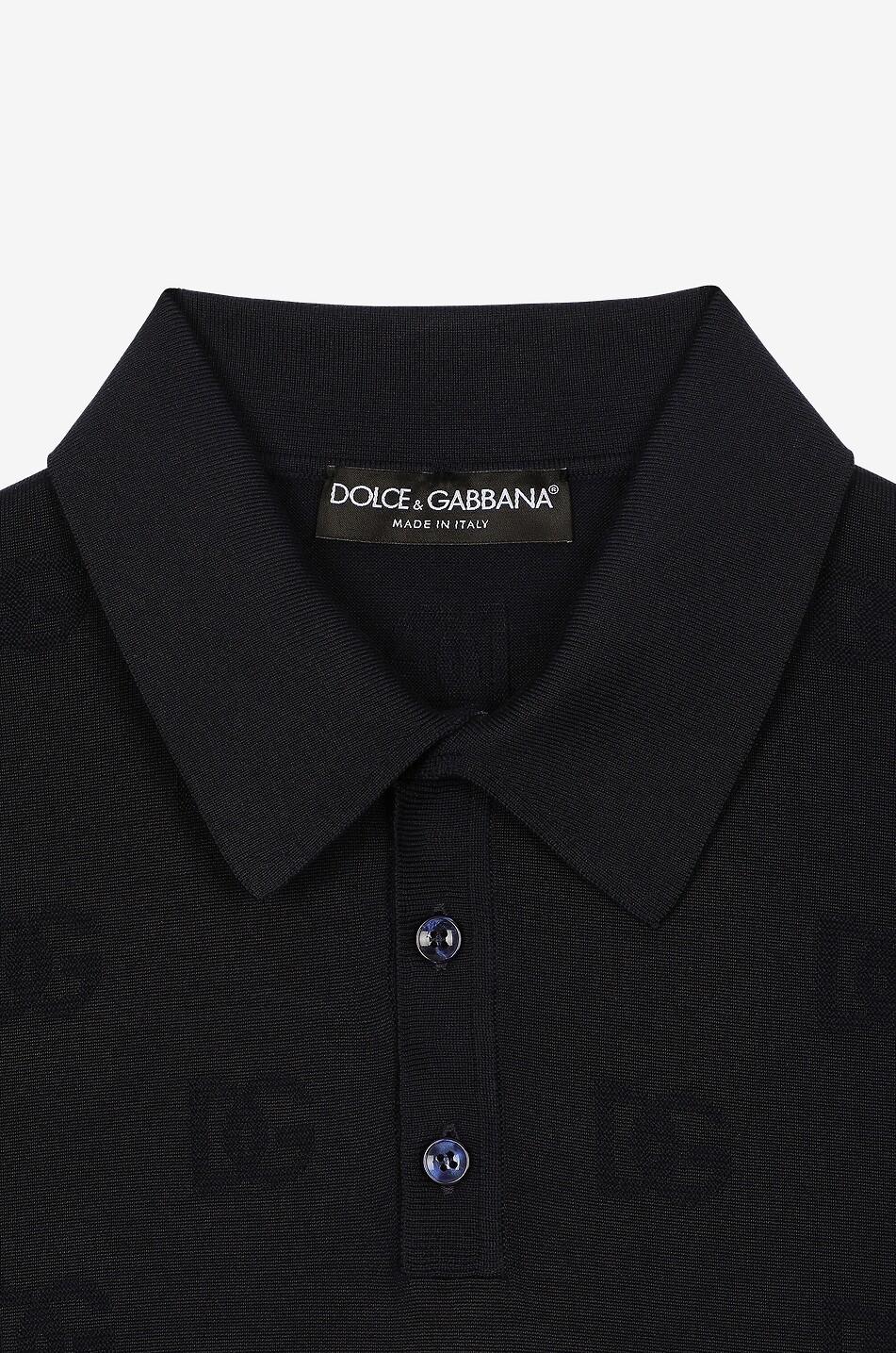 DOLCE & GABBANA Polo à manches courtes en soie ultra fine Homme BLEU FONCE 3