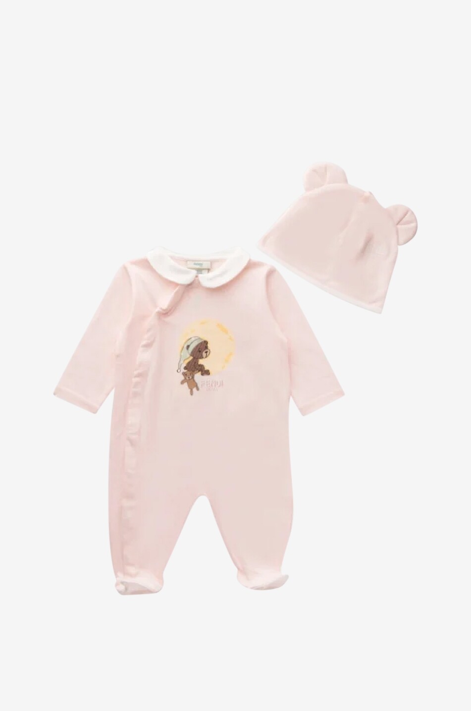 FENDI Babyset mit Body und Mütze aus Jersey mit Print Baby HELLROSA 1