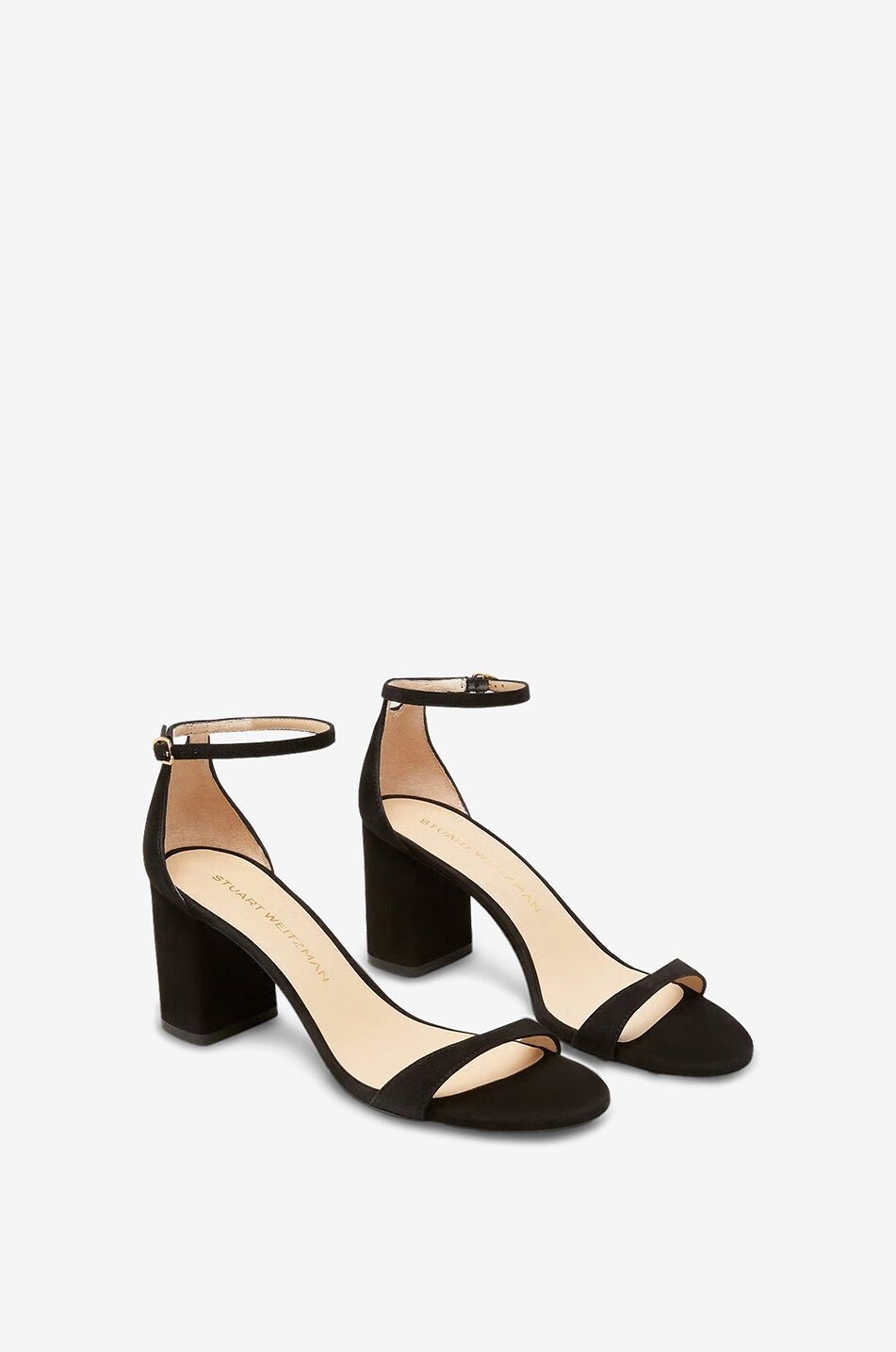 STUART WEITZMAN Sandales à talons hauts en daim Nudistarc 75 Femme NOIR 2