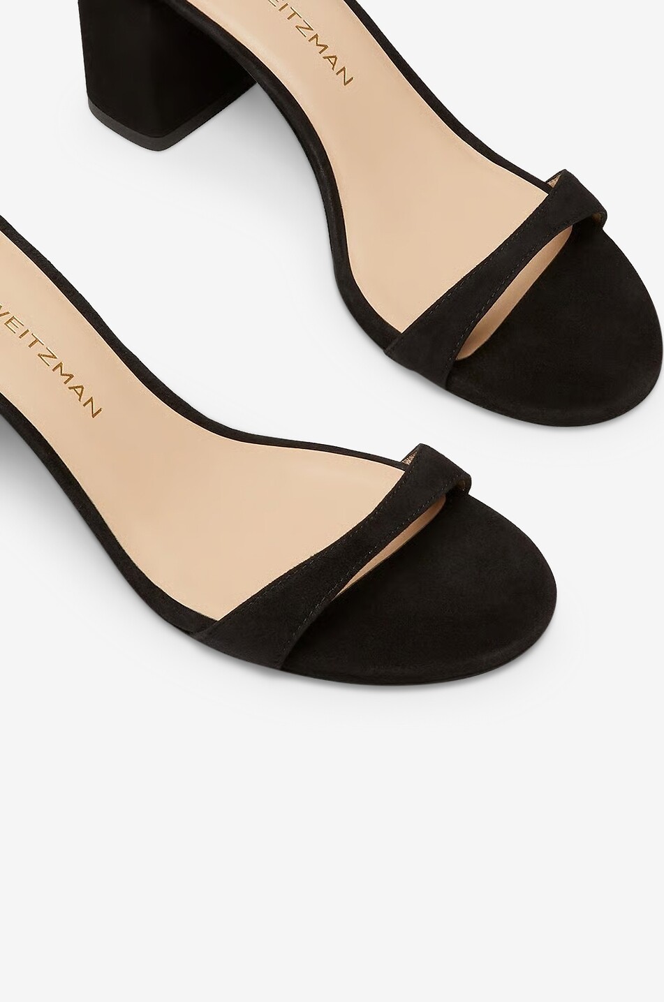 STUART WEITZMAN Sandales à talons hauts en daim Nudistarc 75 Femme NOIR 4