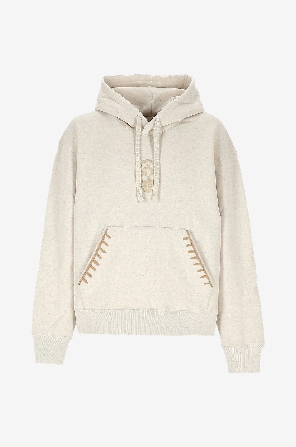 Sweat-shirt à capuche ample en coton molleton