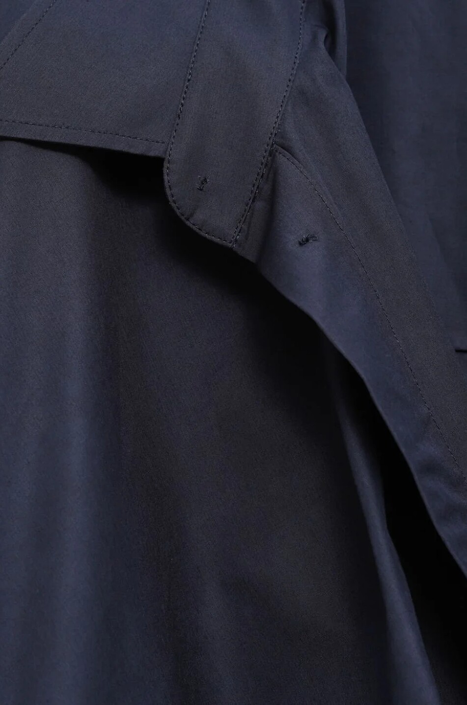 BALENCIAGA Short elasticated waist cotton shirt dress Women DARK BLUE 3