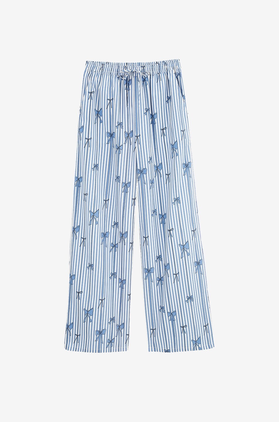Gerade Hose mit Print aus Baumwollpopeline Lisea