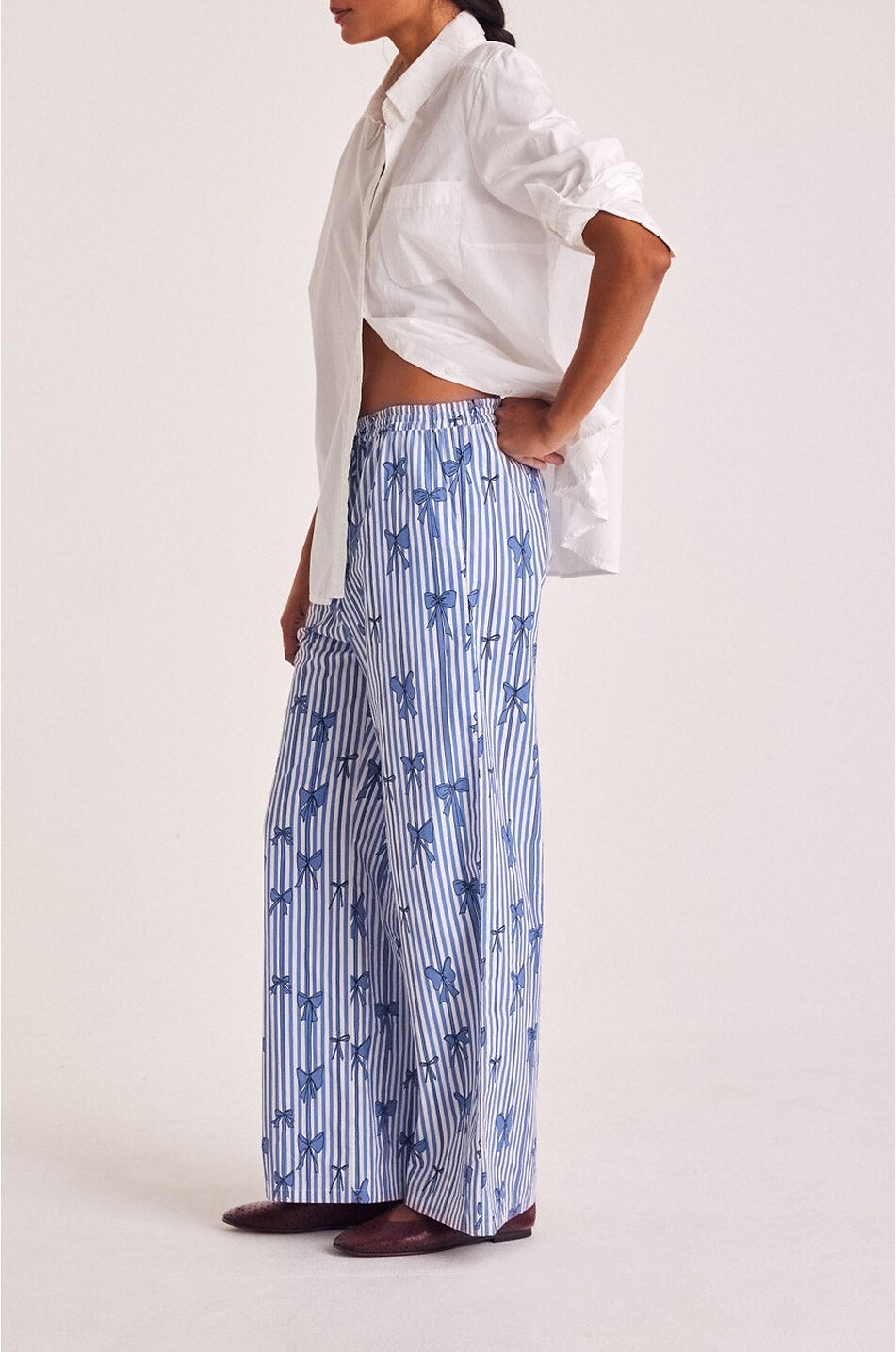 BALZAC PARIS Gerade Hose mit Print aus Baumwollpopeline Lisea Damen HELLBLAU 5