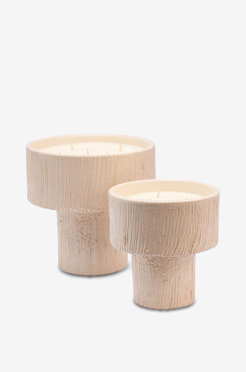 CÔTÉ BOUGIE Bougie parfumée Coupe Striée Blanche - L Maison BLANC 2