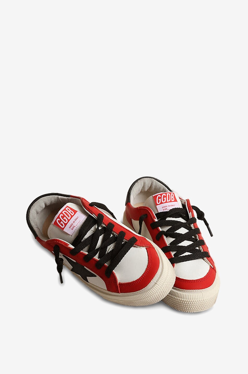 GOLDEN GOOSE May nappa leather star low-top boys' sneakers Boy RED 2
