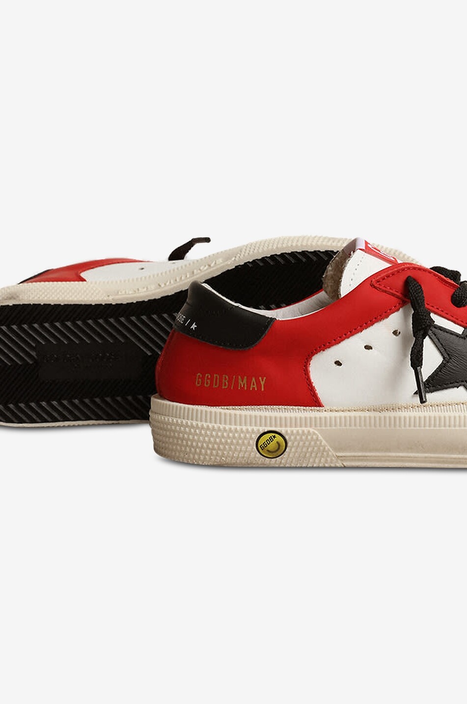 GOLDEN GOOSE May nappa leather star low-top boys' sneakers Boy RED 5