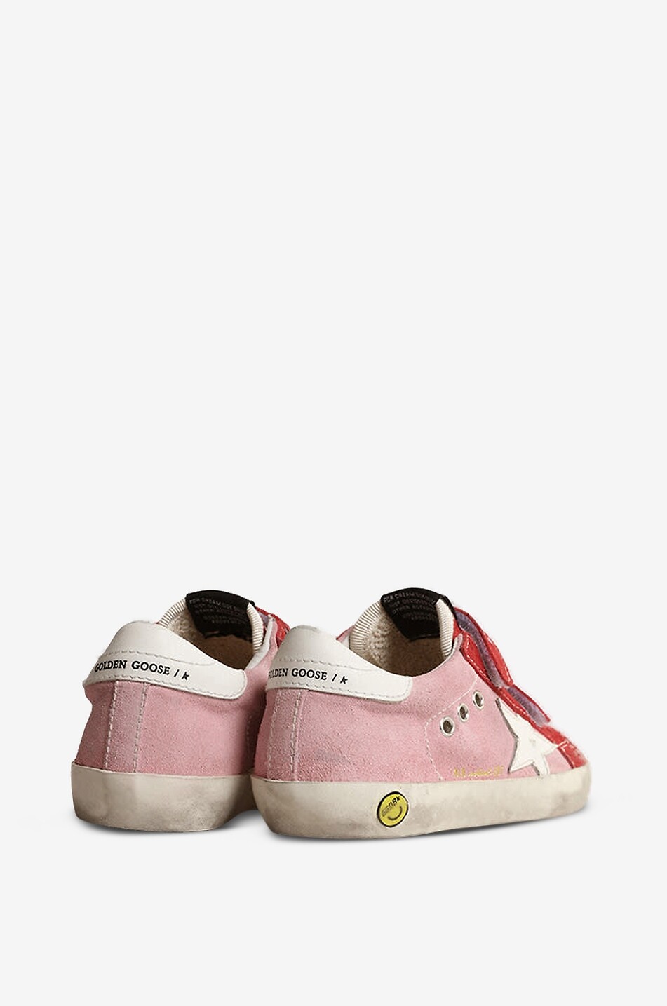 GOLDEN GOOSE Old School suede low-top trainers with distressed finish Girl PINK 4