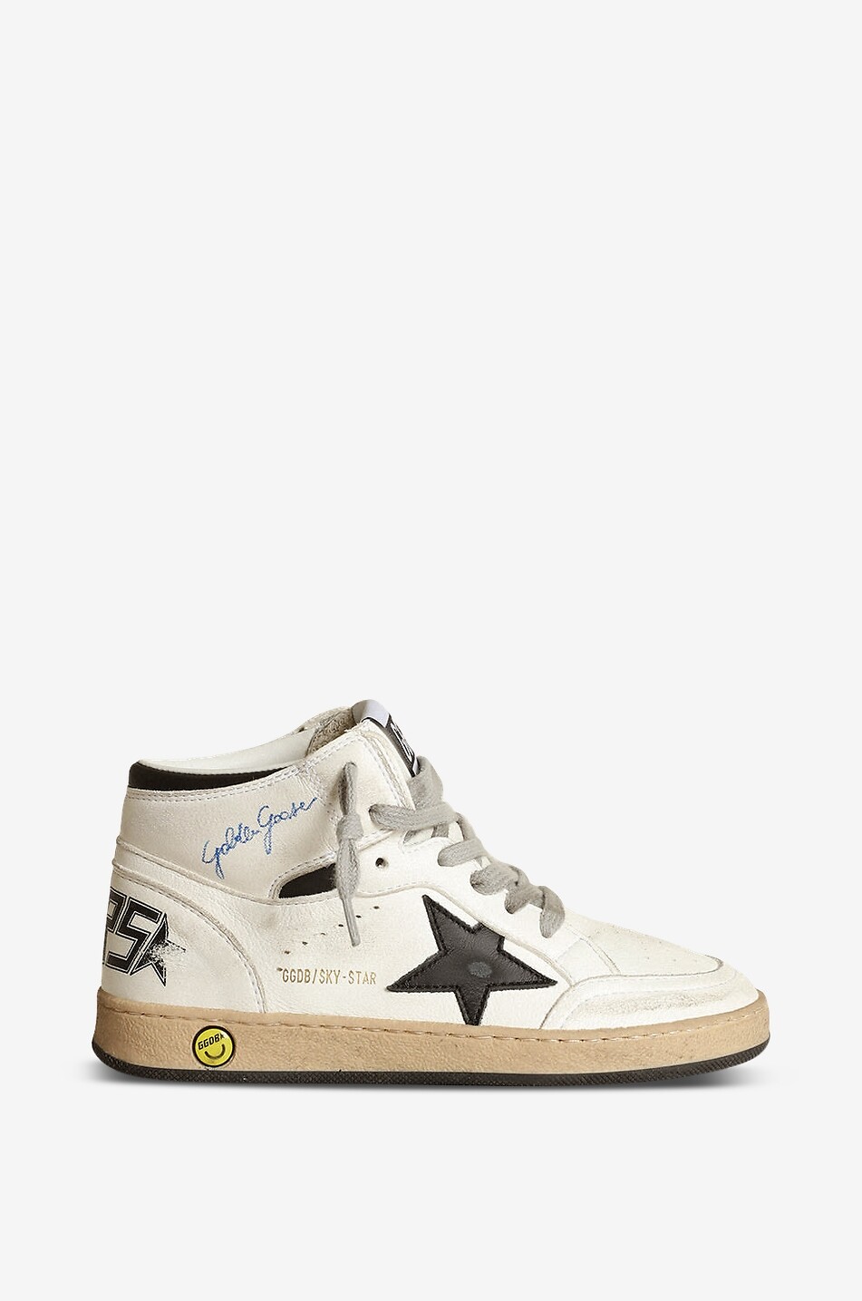 GOLDEN GOOSE Sky Star nappa leather high-top boys trainers Boy WHITE 1