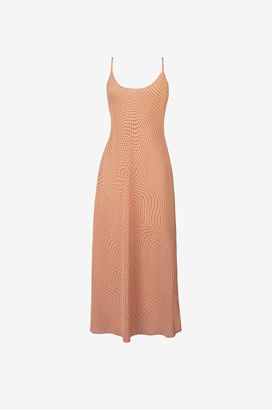 KARMA ON THE ROCKS Edo Long silk long nightdress with straps Women ORANGE 1