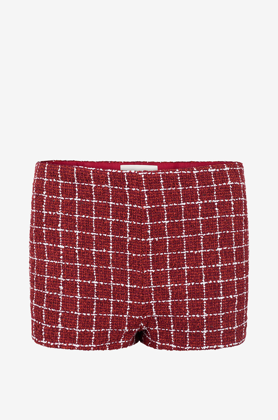 LIBEROWE Short à carreaux en coton et tweed Madeline Femme ROUGE FONCÉ 1