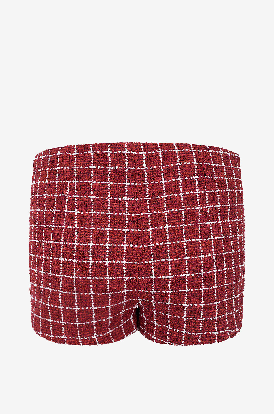 LIBEROWE Short à carreaux en coton et tweed Madeline Femme ROUGE FONCÉ 2