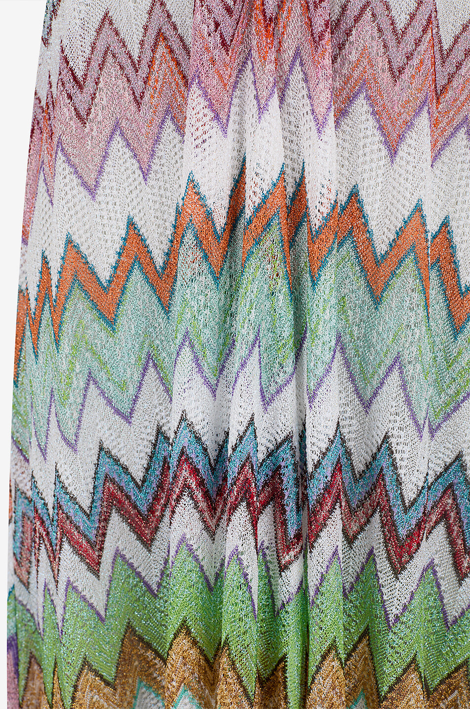 MISSONI Long-sleeved V-neck chevron knit maxi dress Women MULTI COLOURED 3