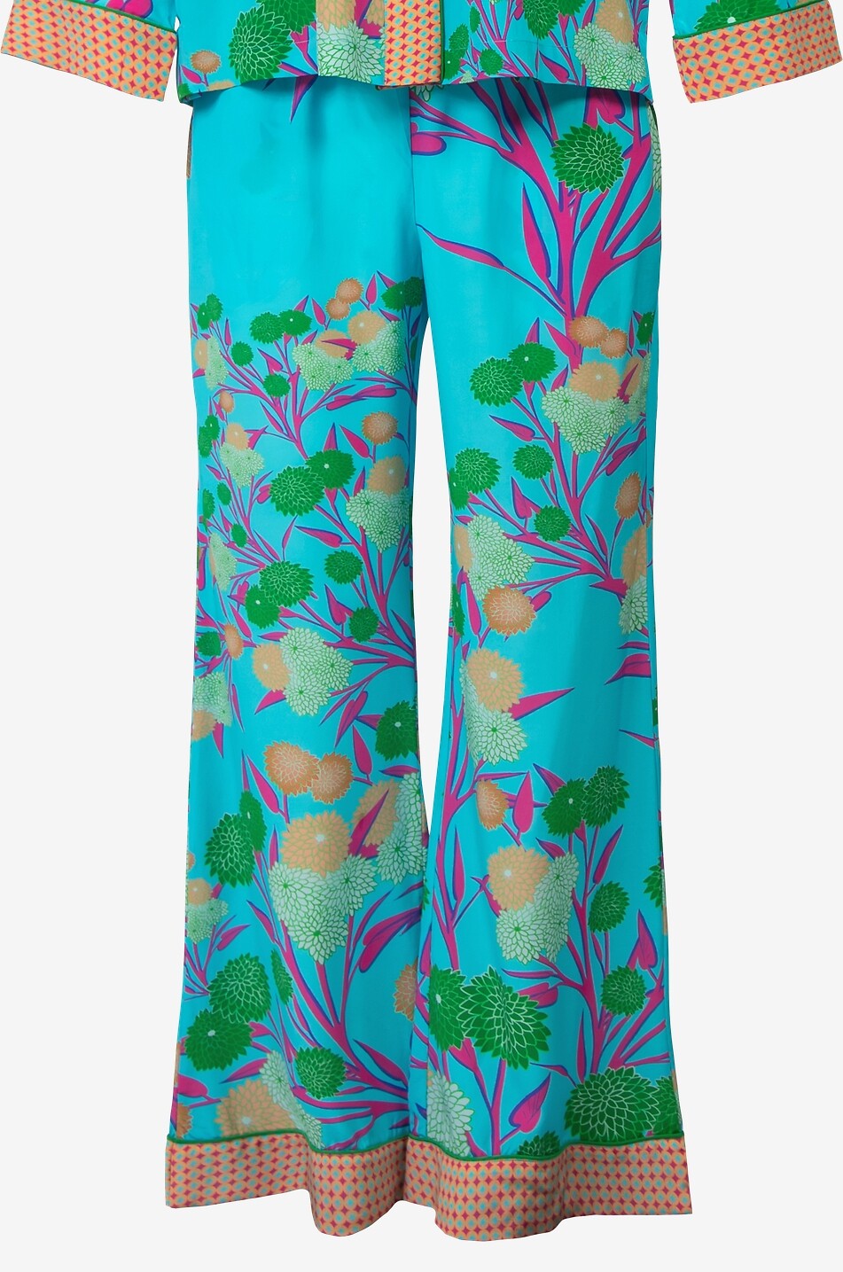 KARMA ON THE ROCKS Tokyo printed silk V-neck pyjamas Women MULTI COLOURED 3