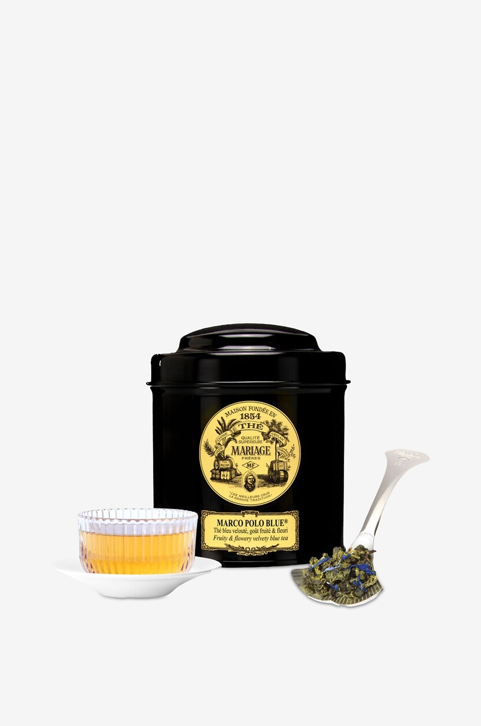 MARIAGE FRERES Marco Polo Blue loose fruity and floral blue tea - 100g Home BLACK 1