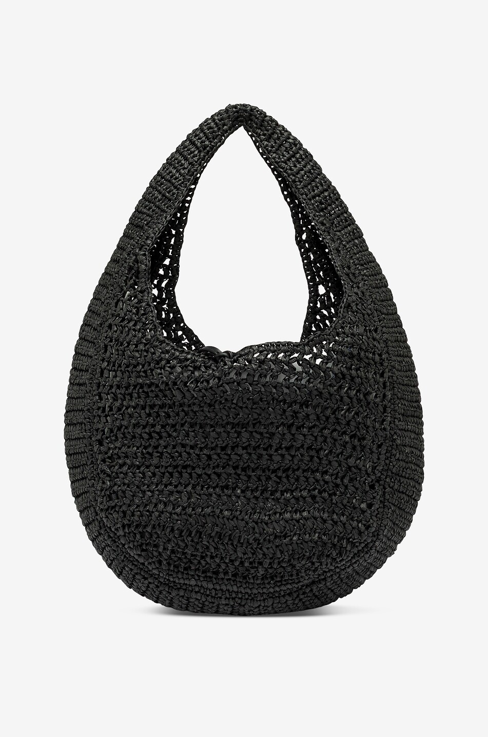 GIANNI CHIARINI Néfeli rounded raffia handbag Women BLACK 2