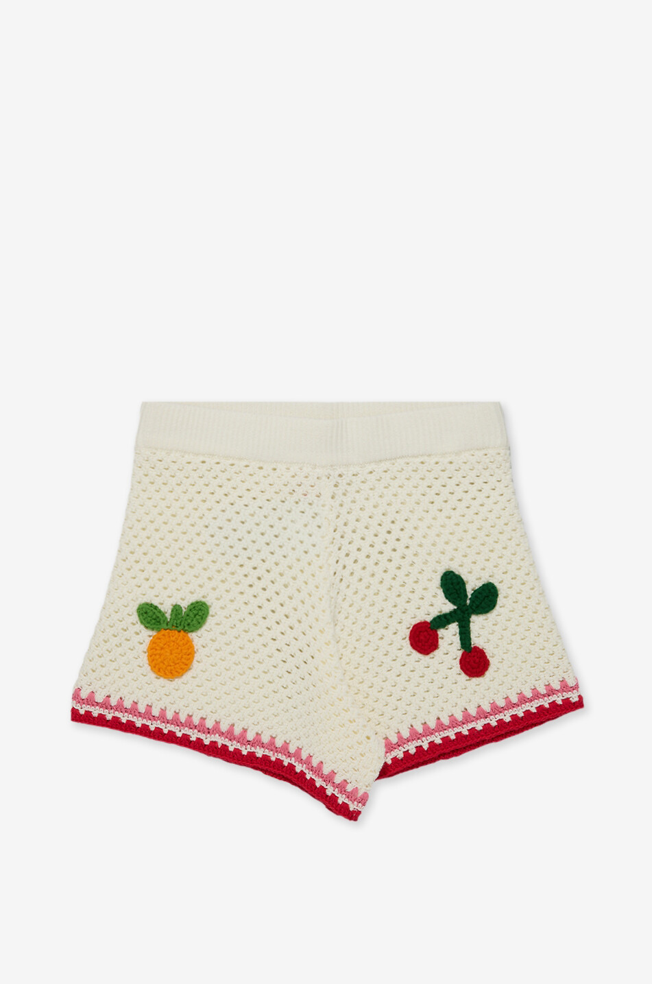 Short fille en coton mélangé au crochet brodé Yvette