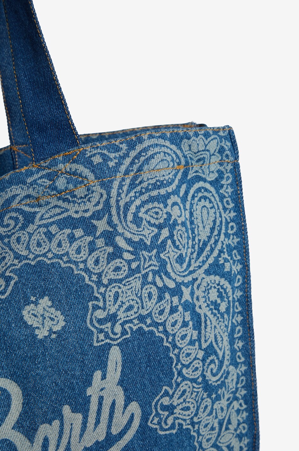 MC2 SAINT BARTH Essential Denim printed denim tote bag Women BLUE 5